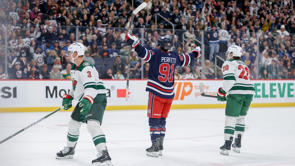 Jets beat the Wild 5-2 as Cole Perfetti scores 2 goals — WCCO / CBS Minnesota, Apple Valley Schools news