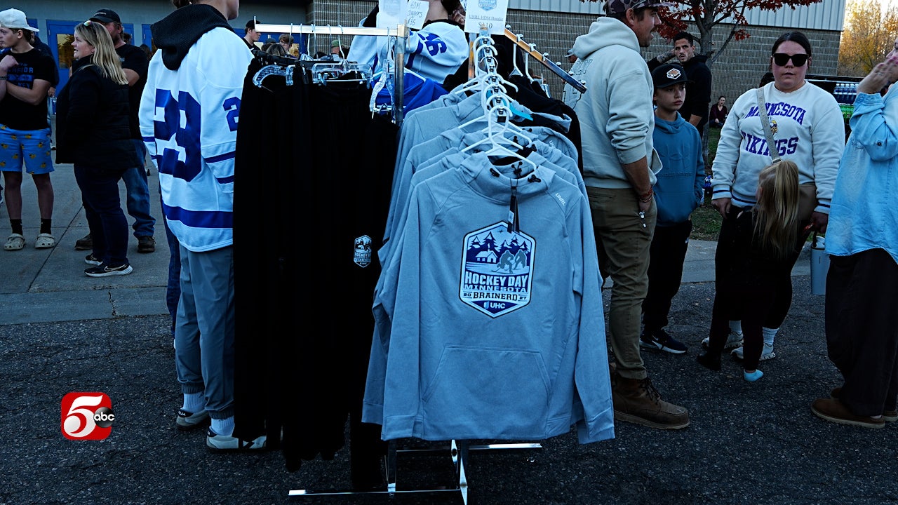 Brainerd celebrates 100 days until Hockey Day Minnesota — KSTP 5, Apple Valley Schools news