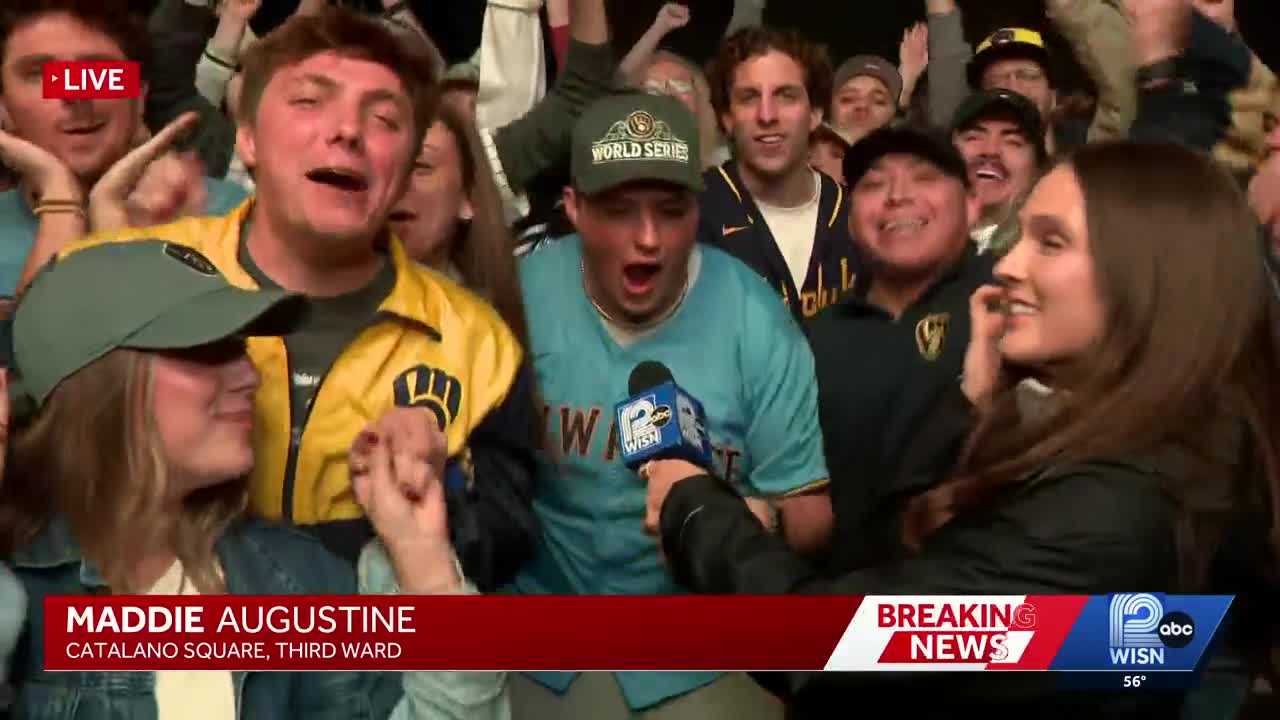 WATCH: Brewers fans react to winning Game 1 of the World Series — WISN 12 Milwaukee, Apple Valley Sports news
