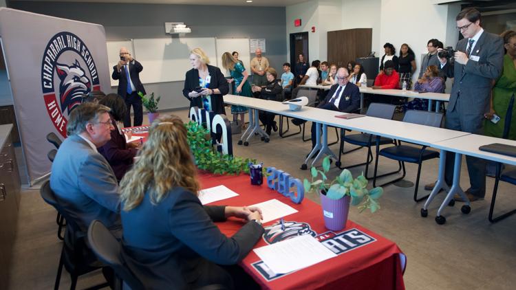 Killeen high school hosts signing ceremony for jailer program students — KCEN (Central Texas), Apple Valley Schools news